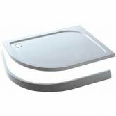 Offset Stone Easy Plumb Quadrant Tray, Legs & Panel, 1200x900mm, Right 